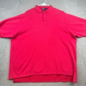 Polo Ralph Lauren‎ Polo Shirt Mens Large Pink Fleece Lined Heavyweight Pullover